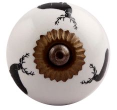 Black Standing Rein Deer Pattern Ceramic Drawer Knob Online